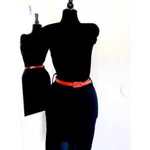 Chesley Knit Sleeveless Cowlneck Black Midi Dress Size Medium